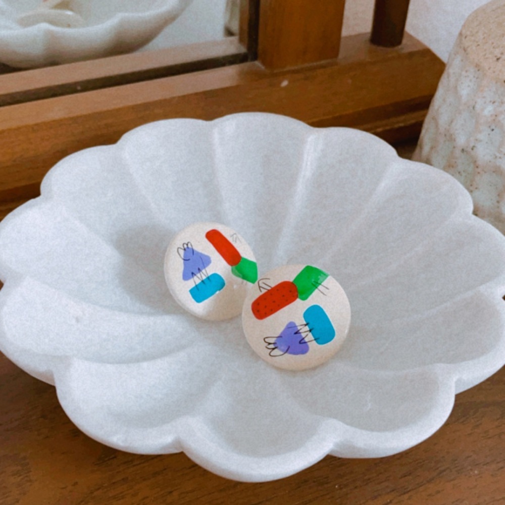 Vintage Retro Art Decor Colorful Earrings